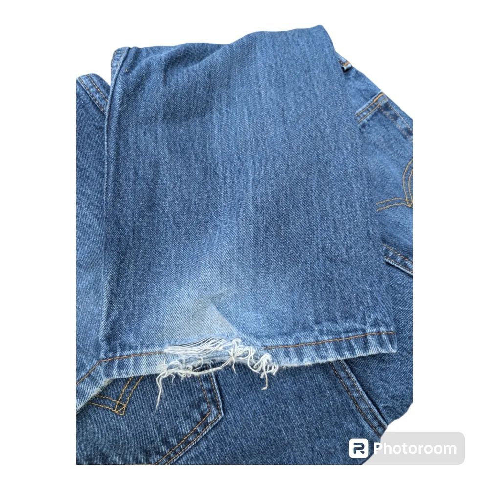 Levis 505 Jeans 34x29 Mens Regular Fit Straight Leg Relaxed Dark Blue Denim - Picture 5 of 11